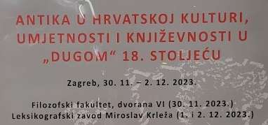 Skup „Antika u hrvatskoj kulturi, umjetnosti i književnosti u ‘dugom’ 18. stoljeću“